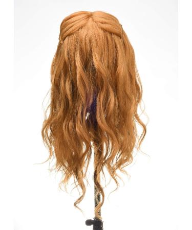 Real Hair Hairdressing Head - 56 cm | 80% Real Hair with Clip & Steel Comb for Perfect Styling - Buy Online on GoSupps.com