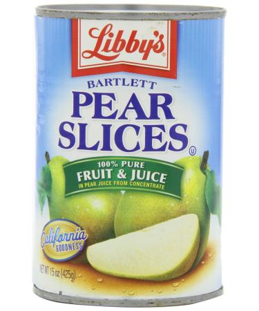 Libby's Pears Sliced In Pear juices Concentrate, 15-Ounces Cans (Pack of 12)