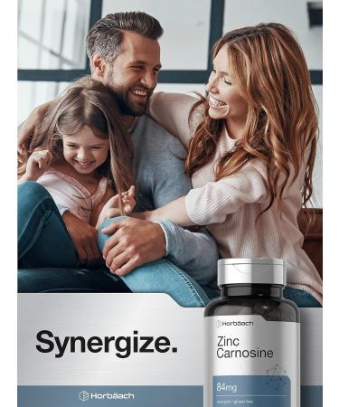 Zinc Carnosine 84mg Capsules | 150 Count | Non-GMO & Gluten Free by Horbaach - Buy Online on GoSupps.com