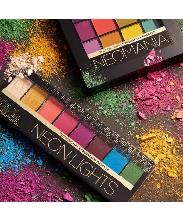 Eveline Cosmetics Professional Eyeshadow palette with 8 colors of eye shadow neon lights - Buy Online on GoSupps.com