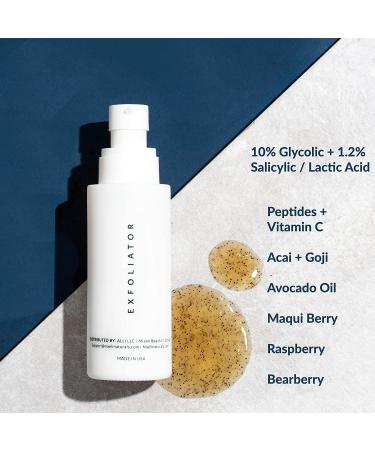 AHA/BHA Exfoliating Face Wash - 10% Glycolic Acid & Salicylic Acid Cleanser for Anti-Aging, Acne, and Wrinkle Reduction - Vegan & Cruelty-Free - 4 oz - Buy Online on GoSupps.com