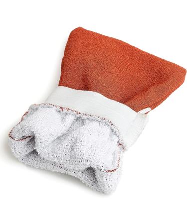Dream Skin Exfoliating Glove - Tunisian Scrubbing Cloth for Bath and Shower - 100% Viscose Fiber - Brick Red - 1pc - Buy Online on GoSupps.com