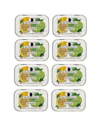 Dr. Doolittle s Sugar Free Soft Fruit Pastilles for Voice and Throat Lemon Lime Flavor 2.12 Ounce Tin Approximately 25 Count Package 8 Pack 25 Count Package 8 Pack Lemon Lime-sf