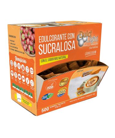 Dulci Light Sucralose Sweetener Sticks - 500 Calorie-Free Natural Sugar Substitute for Drinks & Food - Individually Packed - Buy Online on GoSupps.com