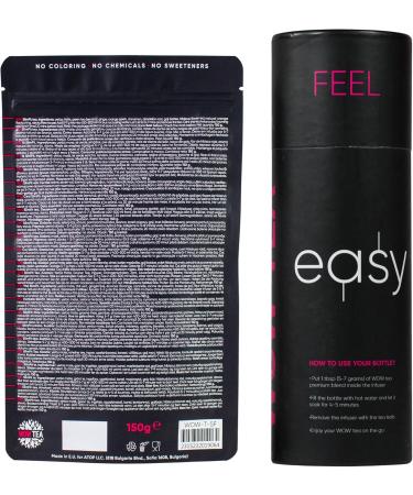 ATOP LLC WOW TEA Slimming tea set Detox 21day tea Fat Burning Herbs Best Detox and Weight Management Herbal Green Tea + Infuser Tea Bottle 150g Made in EU SlimFit Tea Black Bottle - Buy Online on GoSupps.com