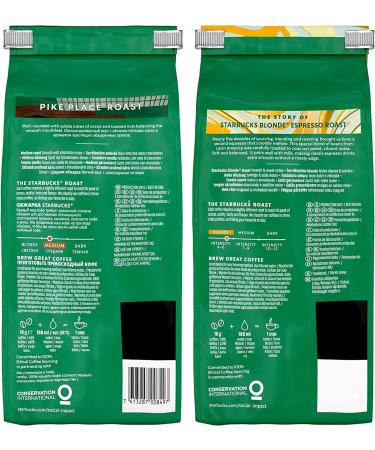 STARBUCKS Pike Place Roast Blonde Espresso Roast Whole Bean Coffee 450g (Pack of 4) - Buy Online on GoSupps.com
