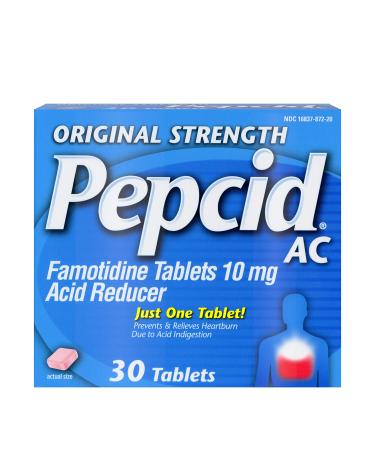 Original Strength Pepcid AC All-Day Acid Indigestion Relief Tablets 30 Tablets