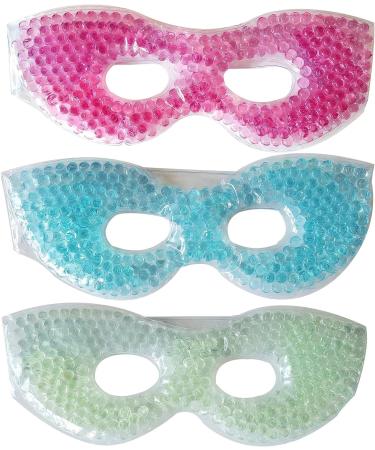 Soothing Face Mask with Flexible Gel Beads - Cold Compress for Stress Relief, Swelling, Headaches - Blue, Reusable - Buy Online on GoSupps.com