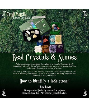 Bulk Set of 33 Real Gemstones & Crystals for Positive Energy | Chakra Healing Stones Necklace Bracelet Set - Ideal for Beginners & Spiritual Care - Buy Online on GoSupps.com