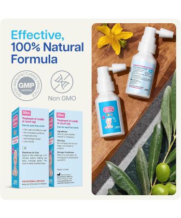 NAVEH PHARMA Cradle Cap Cleanser For Baby & Kids | 100% Natural Cradle Cap Treatment | Spray and Wash No Scrubbing | Better Than Shampoo Or Brush | Help With Dandruff | Olive Oil & Squalene | 30 ML - Buy Online on GoSupps.com
