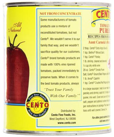 Cento Tomato Puree 28 oz - Rich and Smooth Tomato Base for Delicious Recipes - Buy Online on GoSupps.com