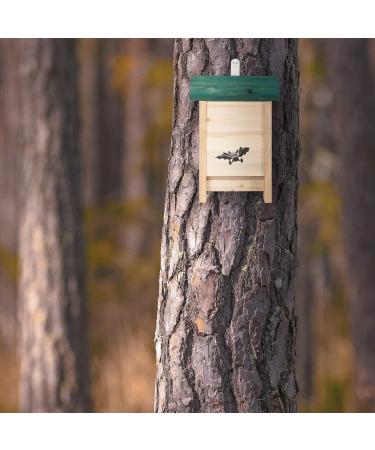 Relaxdays Bat Box Nesting Habitat - Untreated Solid Wood Shelter 25.5x18x6 cm - Natural/Green - Buy Online on GoSupps.com