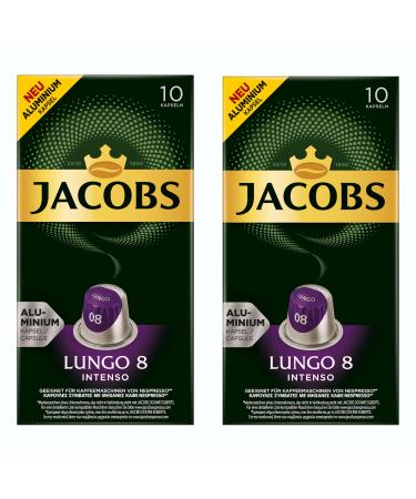 Jacobs JACOBS Lungo 8 Intenso 2x10 Nespresso Compatible Capsules