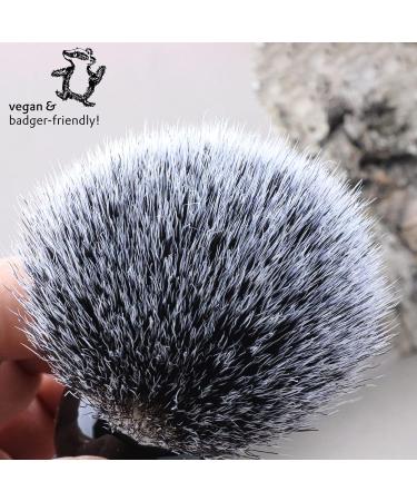 Haryali London Vegan Razor Brush - Synthetic Wet Shaving Brush for Men & Women - Elegant Black Resin Handle - Perfect Travel Accessory - Buy Online on GoSupps.com