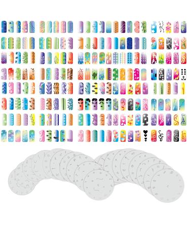Custom Body Art Airbrush Nail Stencils - Design Series Set # 2 Includes 20 Individual Nail Templates with 16 Designs Each for a Total 320 Designs of Series #2
