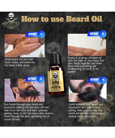 Premium Beard Conditioning Oil for Men - Natural Jojoba Oil Beard Growth Formula | Softens, Smooths & Strengthens Beard | 15ml - Buy Online on GoSupps.com