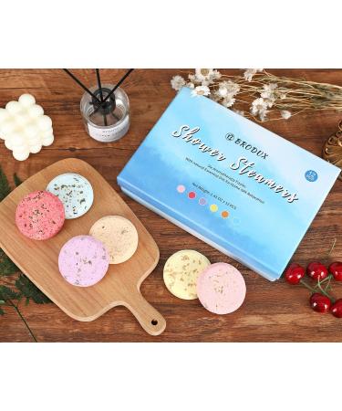 Organic Aromatherapy Shower Steamers Gift Set - 12 Essential Oil Bombs for Home Spa Relaxation - Perfect Stress Relief Gift for Women and Men - Buy Online on GoSupps.com