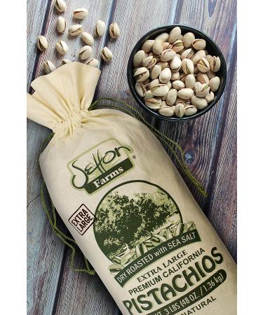 Setton Farms Extra Large Dry Roasted Pistachios in Burlap Bag - 48 Ounce Pack - Sea Salted - Buy Online on GoSupps.com