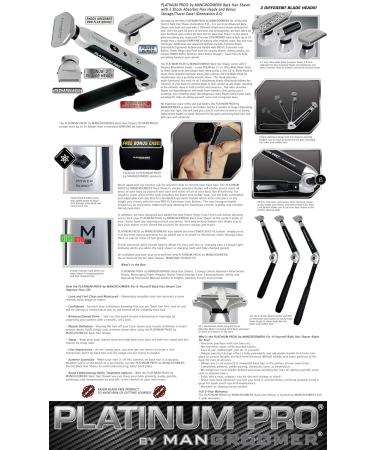 MANGROOMER Platinum Pro Back Hair Shaver - Complete Foil Attachment & Shock Absorber Neck for Smooth Shaving | Fast International Shipping - Buy Online on GoSupps.com