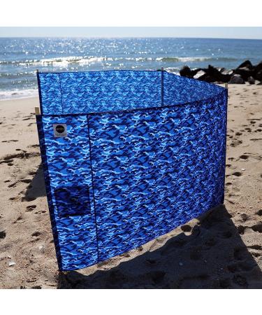 erda Ocean Camo Elite Beach Recycled Polyester Rip-Stop Extra Tall 42" Lightweight Windscreen  Privacy Screen  Wind Blocker  Free Matching Shoulder Bag (New Mahogany Wood Poles) - Buy Online on GoSupps.com
