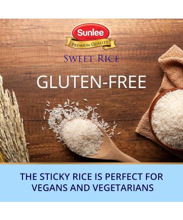 Sunlee Thai Sweet Rice - Premium Gluten-Free Sticky Rice for Desserts - 5 lbs - Buy Online on GoSupps.com