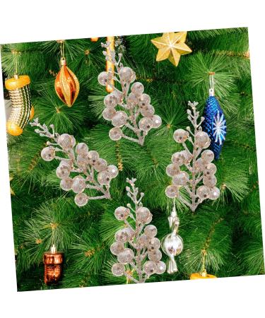 HOMSFOU 10pcs Christmas Imitation Berries Foam Berry Stems Outdoor Tree Branches for Decoration Xmas Party Decor Garland Gold Decor Christmas Artificial Berry Holly Pine Cones As Shown 19X5X5CM - Buy Online on GoSupps.com