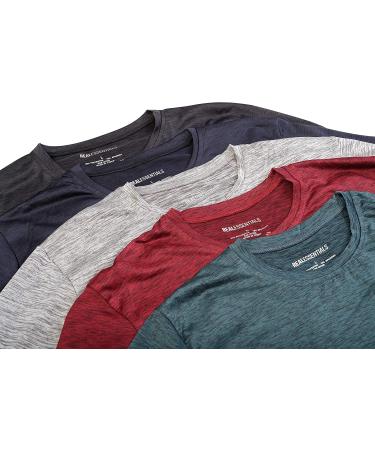 5 Pack Men's X-Large Dry-Fit Moisture Wicking Crew T-Shirt Set - Active Athletic Performance - Buy Online on GoSupps.com