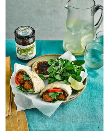 Tracklements Green Tomato Chutney | Ideal Condiment for Cheese Crackers, Sandwiches, or with Mayonnaise | Vegetarian/Vegan Friendly 315g Jar - Buy Online on GoSupps.com
