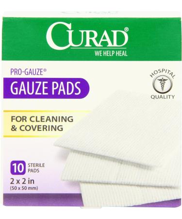 Curad Non-Woven Pro-Gauze 2x2 - 10 Count x 6 Packs - Buy Online on GoSupps.com