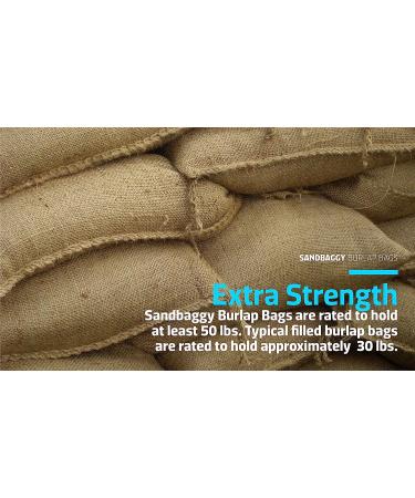 Burlap Sandbags 14 x 26 - 50lb Weight Capacity (5 Pack) | Flood Barrier, Tent Sandbags | Sandbaggy - Buy Online on GoSupps.com