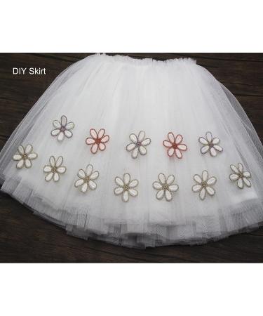 100pcs Mixed Color Lace Flower Appliques Embroidery Floral Motif Patches for Clothes, Dress, Sewing Craft - DIY Daisy Flower Embellishments (Mix) - Buy Online on GoSupps.com