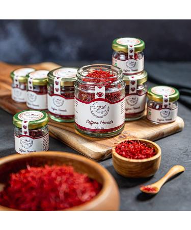 Scarlet Saffron Premium Spanish Saffron Threads - Grade A+ (0.5g) for Tea, Paella, Rice & Desserts - All Red, No Artificial Ingredients or Preservatives - Buy Online on GoSupps.com