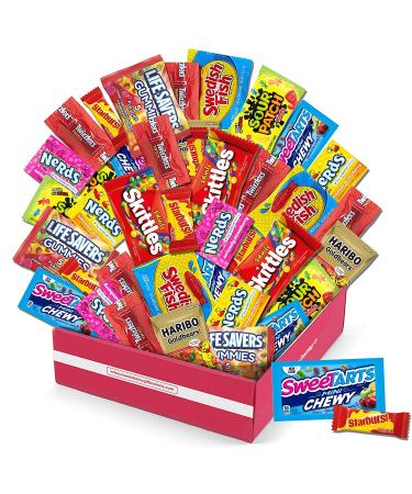 Assorted Fruit Candy Mix - Starburst, Skittles, Swedish Fish, SweetTarts, Nerds, Sour Patch Kids, Haribo Gold-Bears, Twizzlers - 2lb Snack Pack for Easter, Halloween, Christmas, Valentine's Day, Mother's Day - Buy Online on GoSupps.com