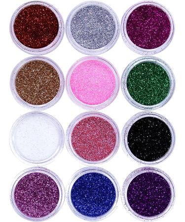 Biodegradable Glitter Gel Nail Art Set | Ultra FINE DUST Powder for Face, Hair & Nails | Eco-Friendly Makeup & Craft | Festival Party Colors - Buy Online on GoSupps.com
