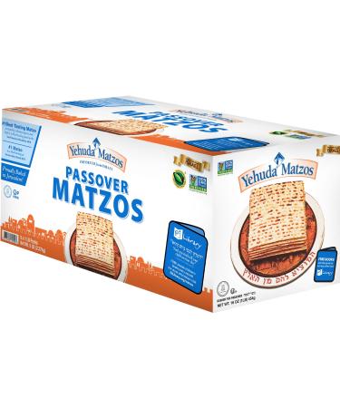 Yehuda Passover Matzos, One Resealable Stay-Fresh Pouch, 1 Pound (Pack of 5)