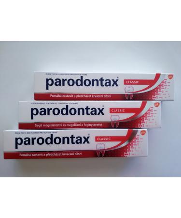 Parodontax Parodontax Classic Toothpaste Without Fluoride 75 ml, Pack of 3 (3X 75 ml)
