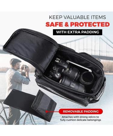 Waterproof Bike Bags for Rear Rack - Padded Bottom, Reflectors - Convertible with Shoulder Strap, Pockets, Bottle Case - Buy Online on GoSupps.com