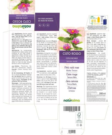 Zistrose (Cistus Incanus) Herbal Tincture | Vegan Alcohol-Free Liquid Extract 200ml | Natural Dietary Supplement - Primeval Health - Buy Online on GoSupps.com
