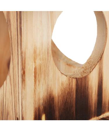Relaxdays Squirrel Feeder: Weatherproof Wooden House with Metal Roof for Garden - Flamed Brown - Buy Online on GoSupps.com
