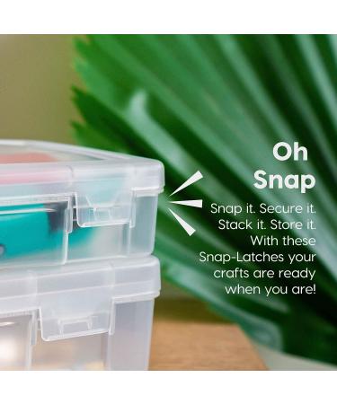 IRIS USA Small Plastic Hobby Craft Organizer Storage Box 10 Pack | Snap-Tight Closure | Stackable | Clear Small Case for Ribbons, Beads, Stickers, Yarn, Ornaments - Buy Online on GoSupps.com