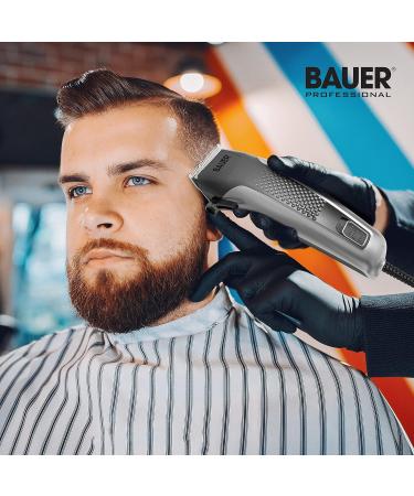 Bauer Professional Hair Clipper and Grooming Kits for Men/High Precision and Adjustable Lengths/Stainless Steel Blades/Accessories Included (Hair Clipper Travel Set) - Buy Online on GoSupps.com