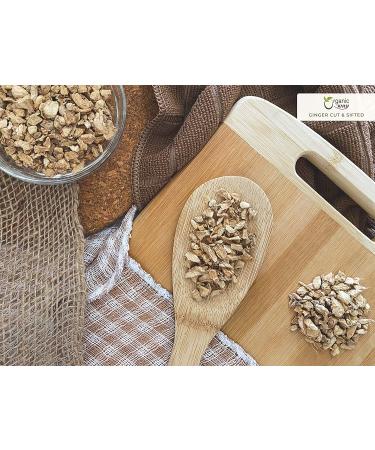 Organic Way Premium Dried Ginger Root Cut & Sifted - 4 oz | Organic, Kosher, Raw, Vegan, Non GMO, Gluten Free | USDA Certified | Origin India - Buy Online on GoSupps.com