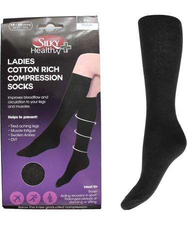 Medical Compression Stockings for Women - Cotton 15-20 mmHg | Comfort & Support - Buy Online on GoSupps.com