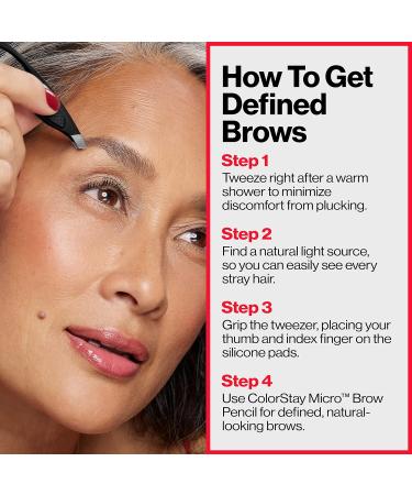 Revlon Comfort and Control Tweezer - Easy-to-Use Eyebrow Tool | Wide Grip | 1 count - Buy Online on GoSupps.com