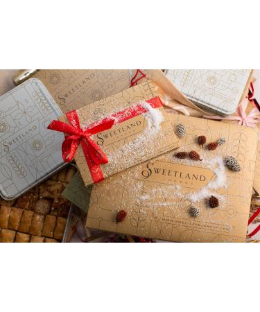 Sweetland London Maamoul Dates Assortment - 500G | Handmade Cookies | Gifts | Ramadan Mother's Day Easter & Eid | Ma'Amoul Date With Pistachio Almond Seasame & Mix Date | UK Made | Tin Gift Box - Buy Online on GoSupps.com