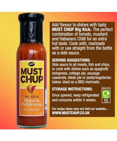 Must Chup Ketchup 6 Bottle Pack Tomato Mustard Chilli Sauce Big Kick Each bottle 260g - Buy Online on GoSupps.com