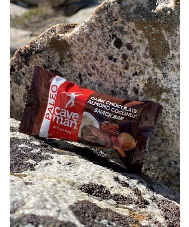 Caveman Foods Dark Chocolate Almond Coconut Mini Snack Bars - 30 Count - Buy Online on GoSupps.com