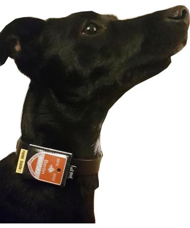 Josi.li Dark Brown Protective Cover for Berlin Dog Brand - Leather Pocket for Collars up to 35mm & Dishes | International Shipping Available - Buy Online on GoSupps.com