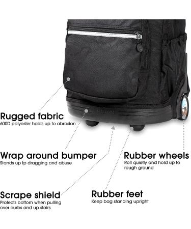 J World New York Sunrise Rolling Backpack - Black, One Size, 18 - Buy Online on GoSupps.com