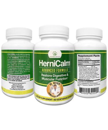 HerniCalm Dietary Supplement  Better Digestion Stronger Muscles Better Sleep and Less Discomfort Vegetarian Capsules
